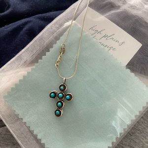 Turquoise cross necklace brand new